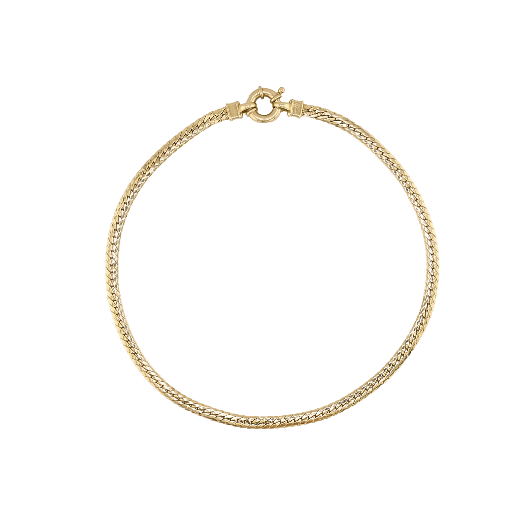 Kette CARLINE Gelbgold Flachpanzerkette - The SISS BLISS GmbH