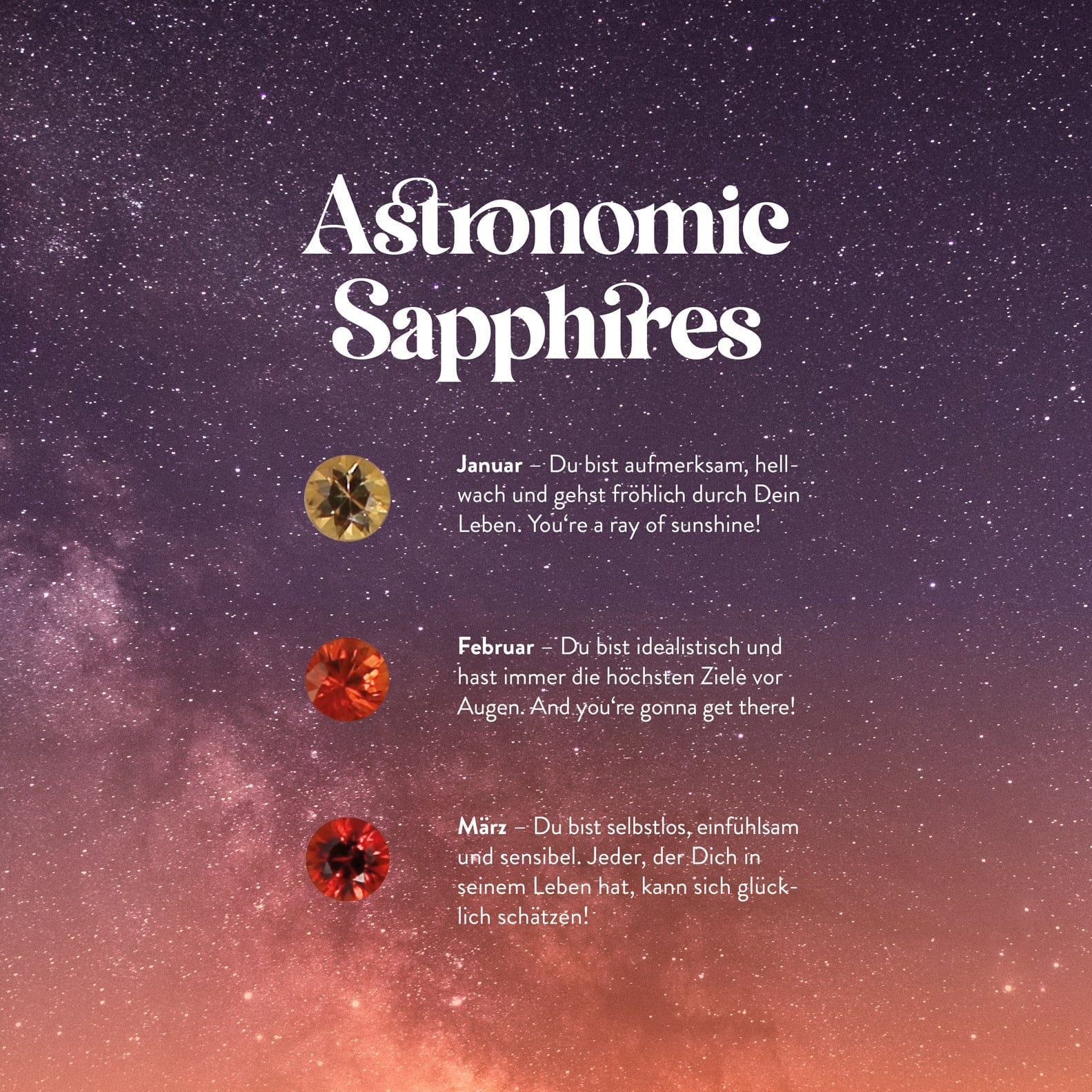 Ring ASTRONOMIC SAPPHIRES - The SISS BLISS GmbH