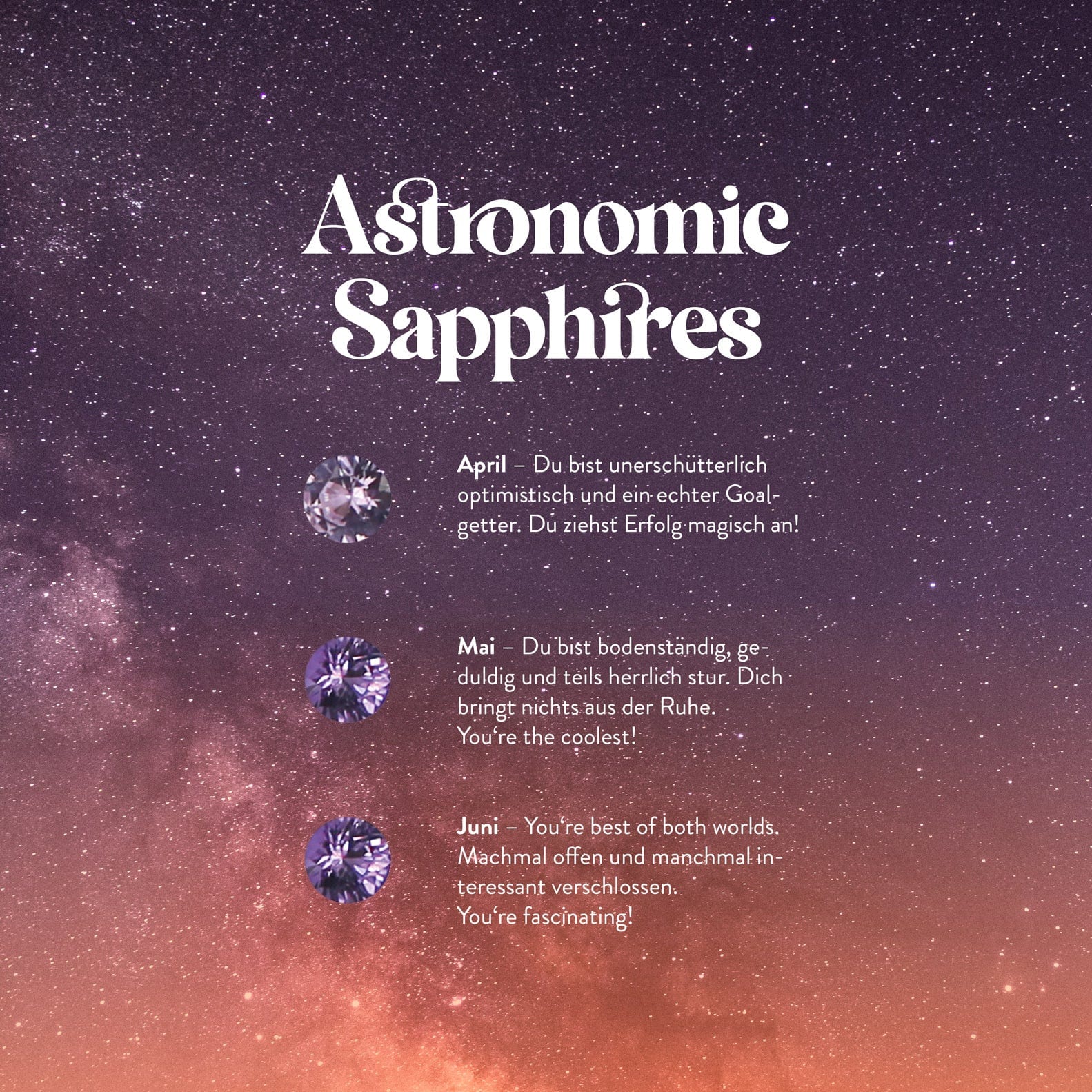 Ring ASTRONOMIC SAPPHIRES - The SISS BLISS GmbH