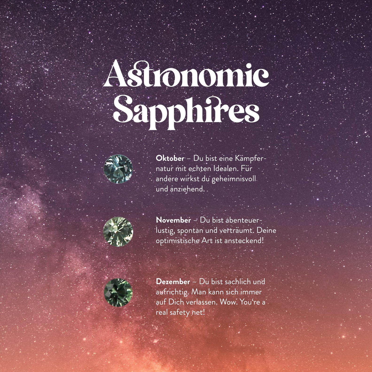 Ring ASTRONOMIC SAPPHIRES - The SISS BLISS GmbH