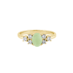 Ring GIGI Gelbgold (14k) Chalcedon (hellgrün)