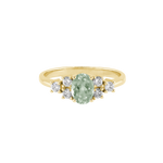 Ring GIGI Gelbgold (14k) Prasiolith (grüngrau)