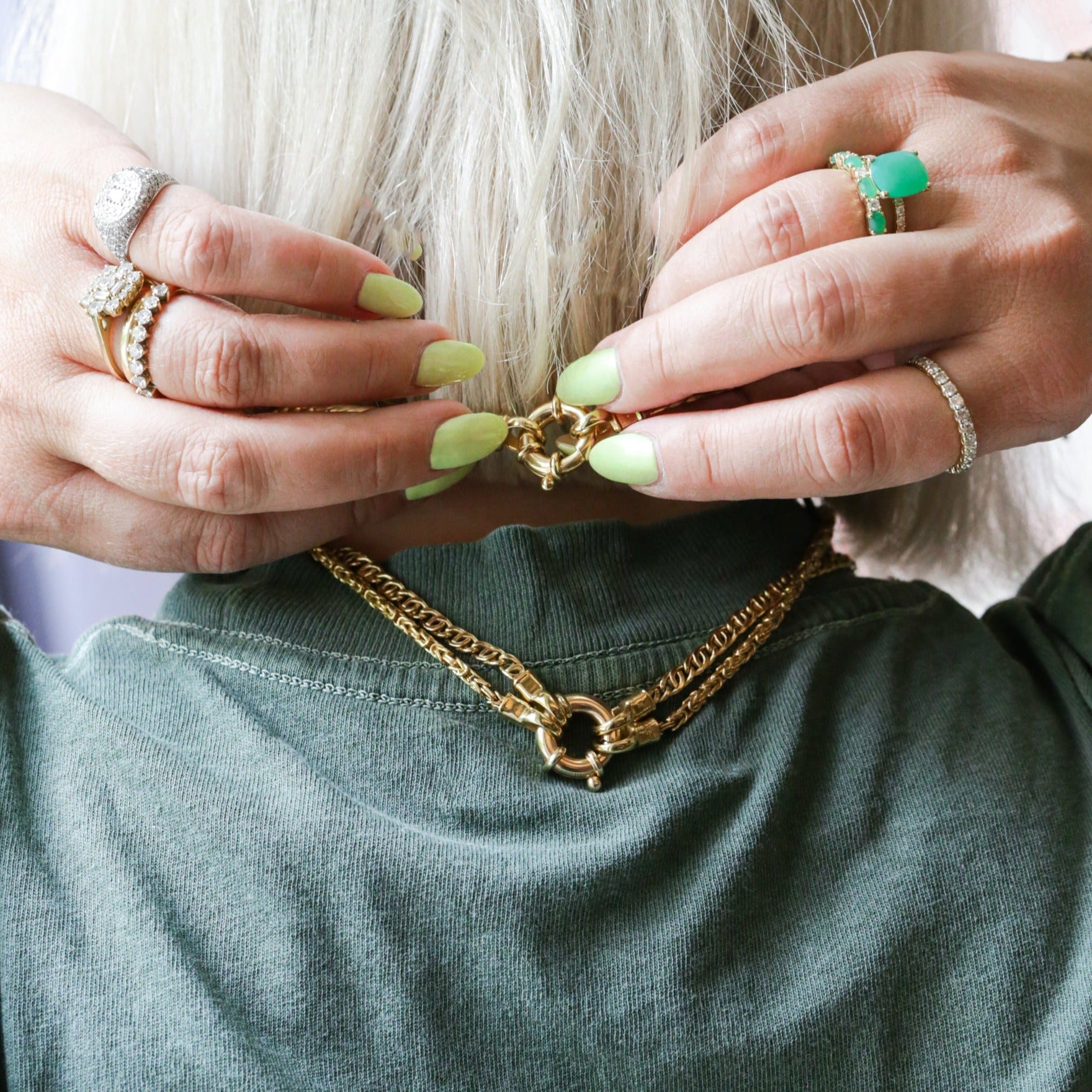 Kette CARLINE Gelbgold Flachpanzerkette - The SISS BLISS GmbH