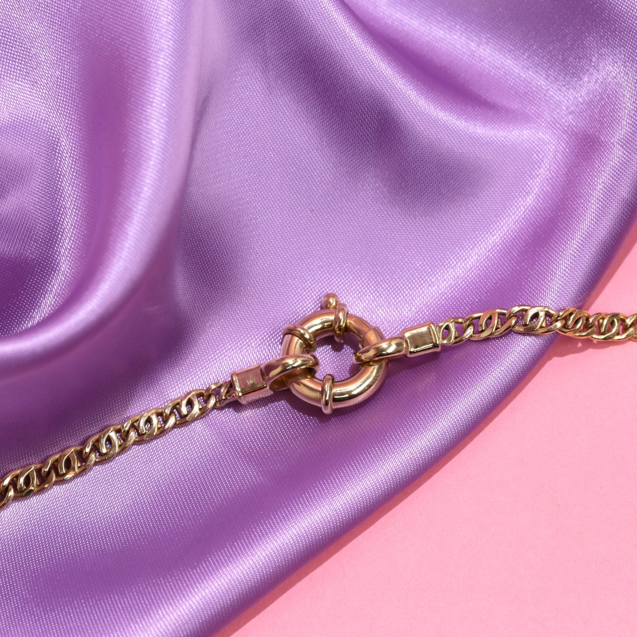 Kette CARLINE Gelbgold Flachpanzerkette - The SISS BLISS GmbH