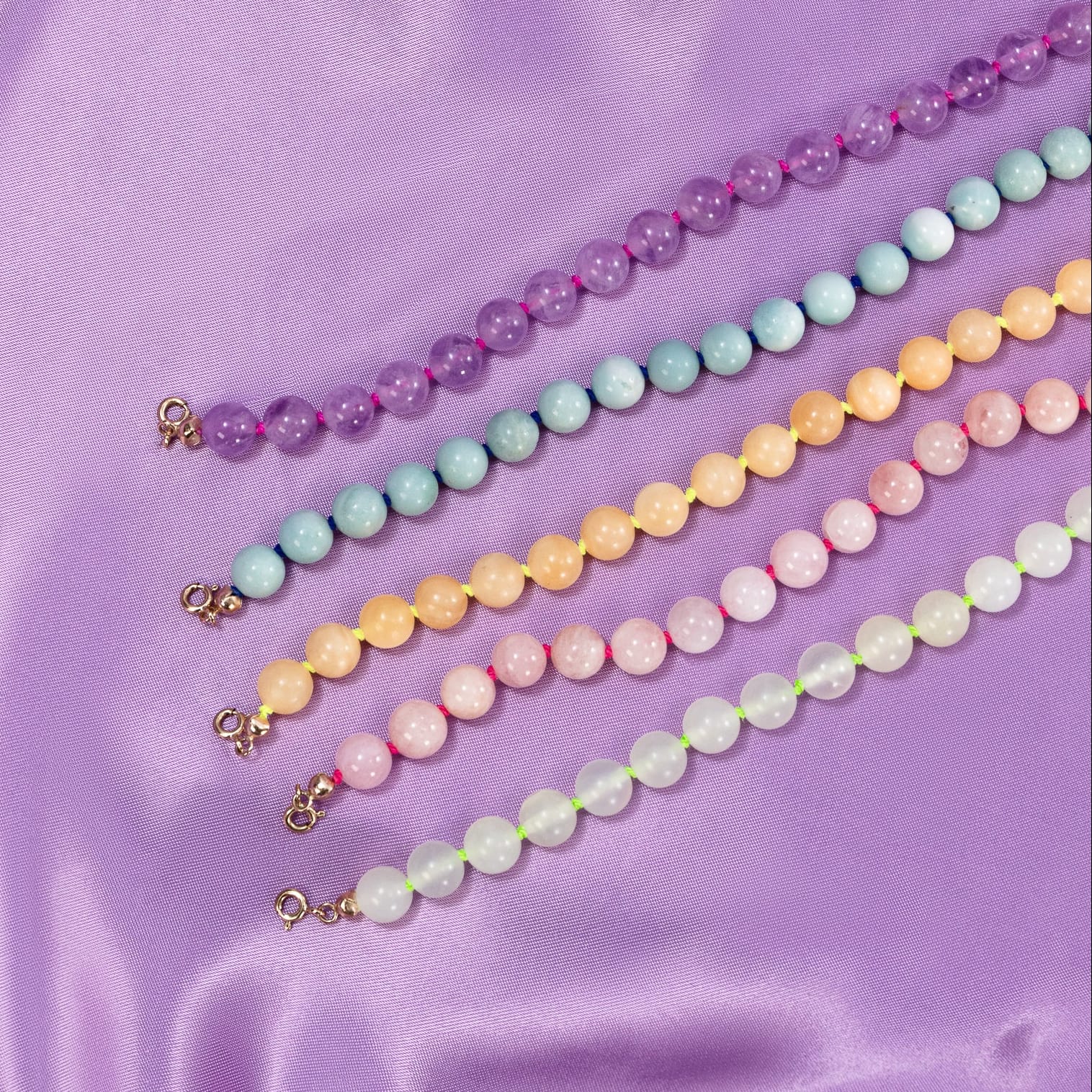 Colorful beaded gemstone bracelets | The SISS BLISS