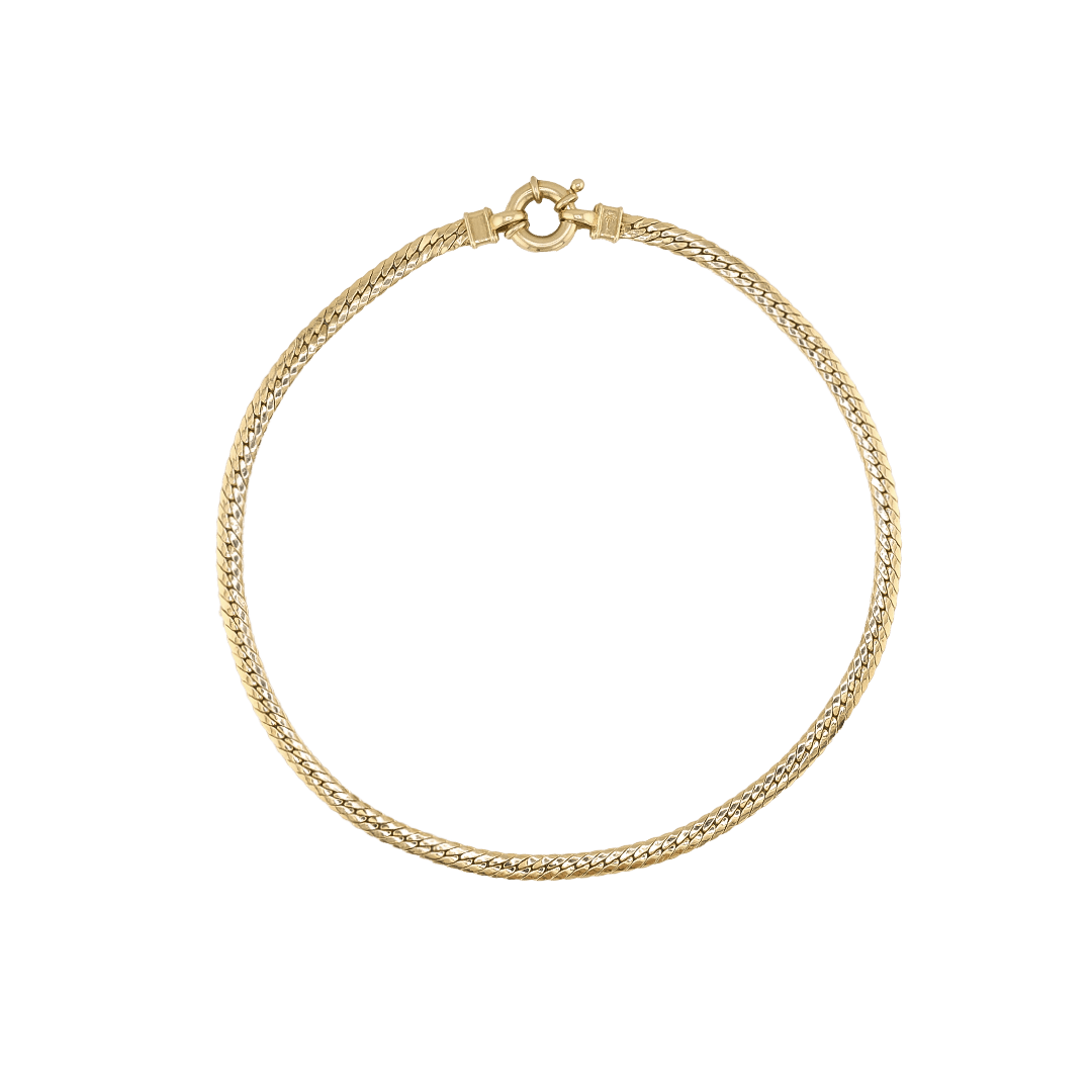 Kette CARLINE Gelbgold Flachpanzerkette - The SISS BLISS