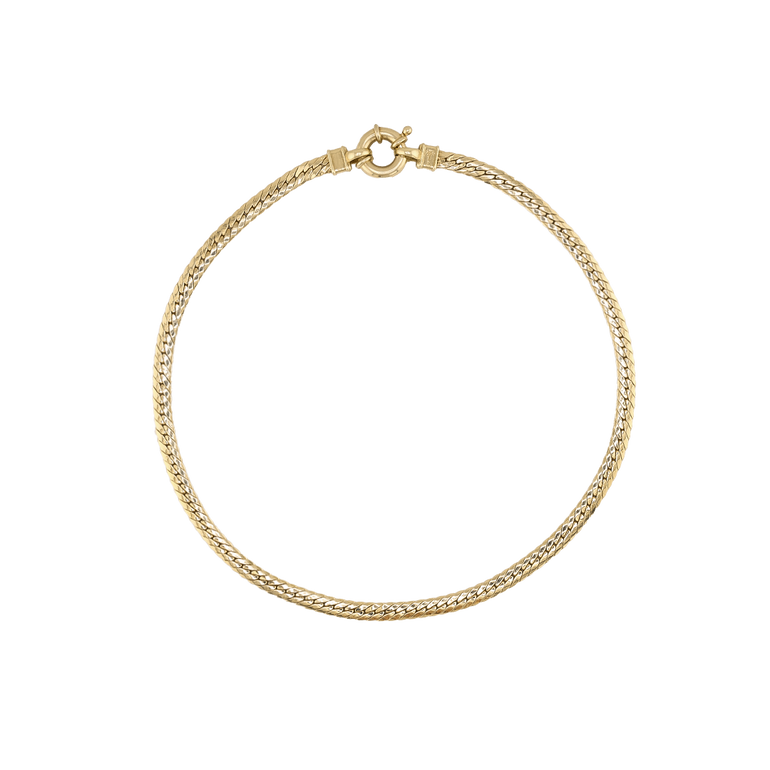 Kette CARLINE Gelbgold Flachpanzerkette - The SISS BLISS GmbH