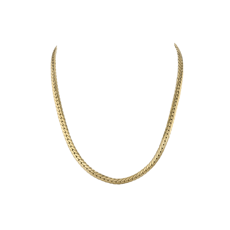 Kette CARLINE Gelbgold Flachpanzerkette - The SISS BLISS GmbH