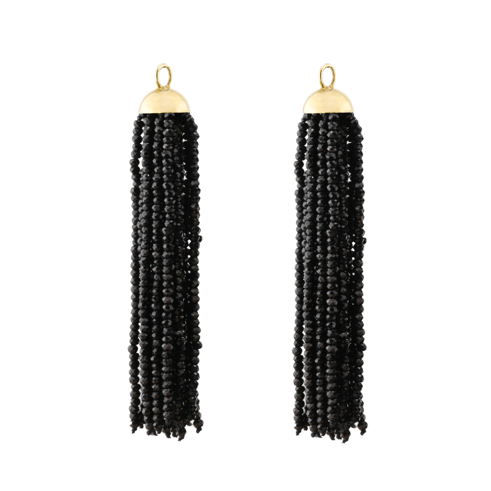 Tassles OLIVIA Spinell (schwarz) Gelbgold (14k)