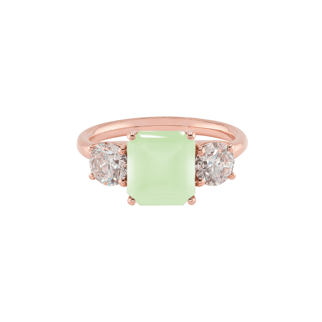 Ring PIPPA Chalcedon (hellgrün) Roségold (18k)